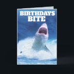 CARTES D'ANNIVERSAIRE FUNNY SHARK BIRTHDAYS BIRTHD<br><div class="desc">LES ANNIVERSEMENTS BITE BANTHDAY CARDS.</div>