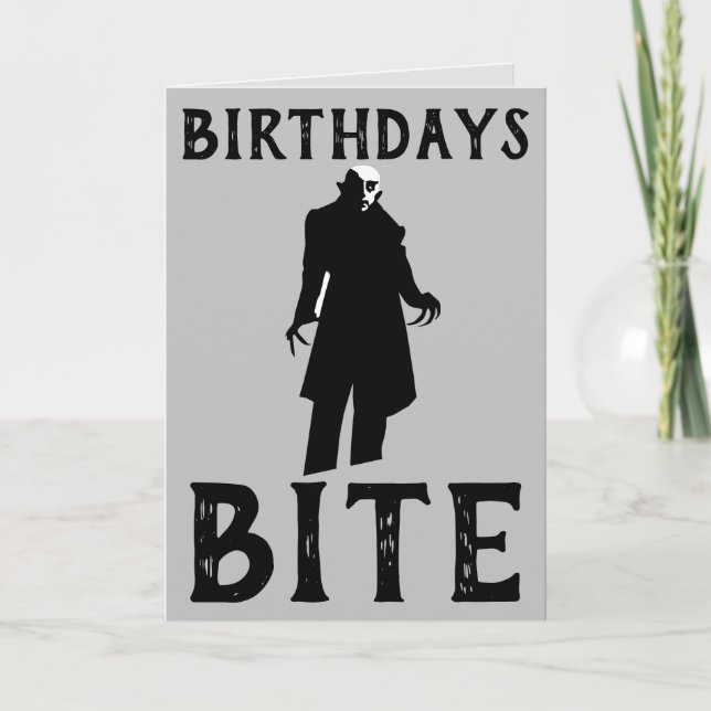 CARTES D'ANNIVERSAIRE GOTHIQUE, DRACULA NOSFERATU (Devant)