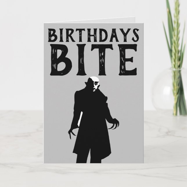 CARTES D'ANNIVERSAIRE GOTHIQUES, DRACULA NOSFERATU (Devant)