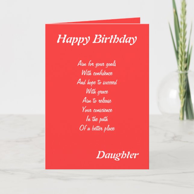 Cartes d'anniversaire inspirantes de la fille (Devant)