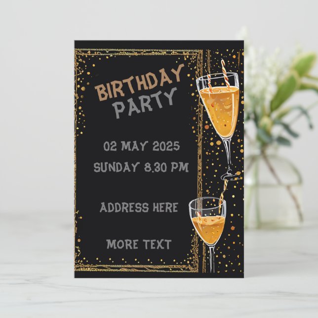 Cartes d'anniversaire invitations Annonces (Debout devant)