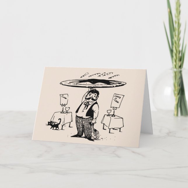 CARTES D'ANNIVERSAIRE ITALIENNE BISTRO (Devant)