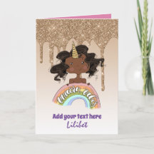 Cartes d'anniversaire Melanin Princess pour tous l