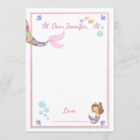 Cartes d'anniversaire Mermaid Time Capsule Girl