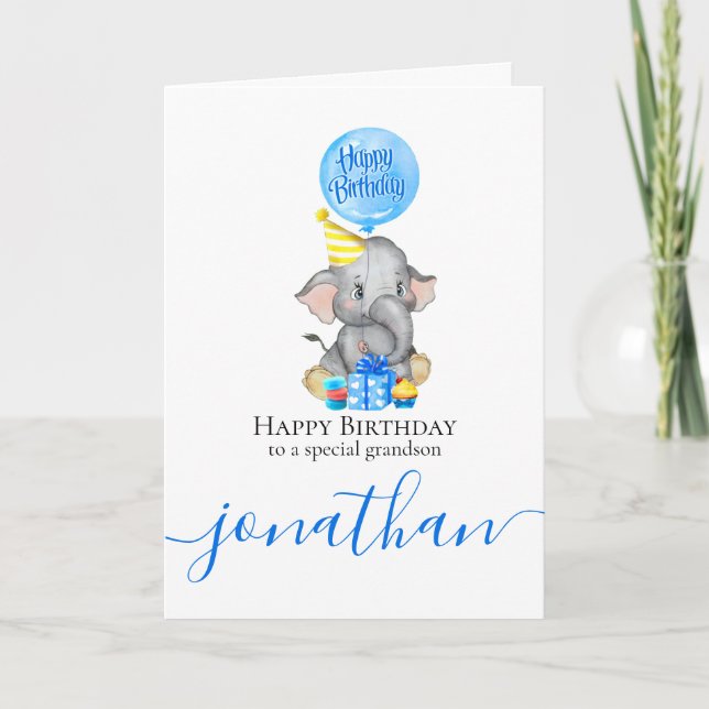 Cartes d'anniversaire mignonnes pour votre petit-f (Devant)