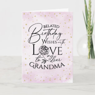 Cartes d'anniversaire minimalistes en retard pour 