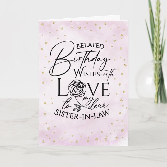 Cartes d'anniversaire minimalistes en retard pour  (Devant)