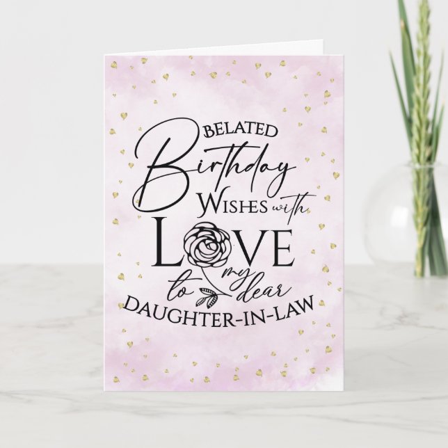 Cartes d'anniversaire minimalistes en retard pour  (Devant)