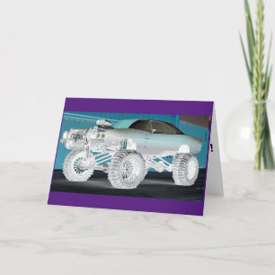 CARTES D'ANNIVERSAIRE MONSTER CAR