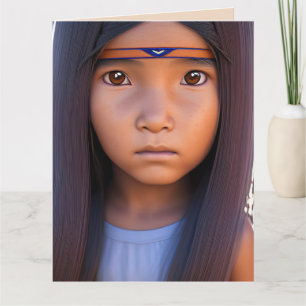 CARTES D'ANNIVERSAIRE NATIVE AMERICAN BOY PAPOOSE