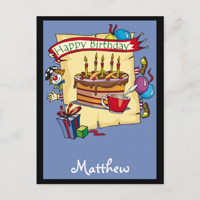 Cartes d'anniversaire personnalisables (Devant)