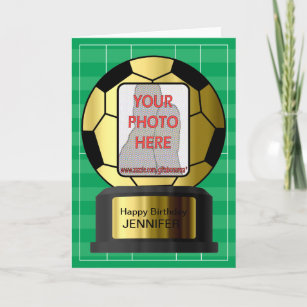 Cartes Du Football Photo D Anniversaire Zazzle Fr