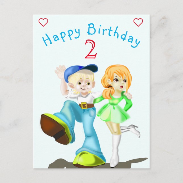 Cartes d'anniversaire personnalisables pour fille  (Devant)