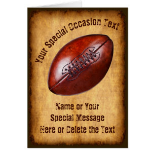 Cartes d'anniversaire personnalisées du football,