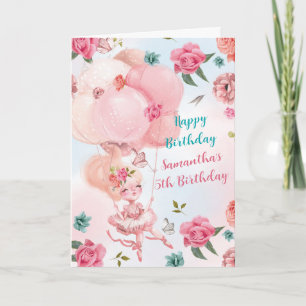 Cartes d'anniversaire personnalisées pour fille de