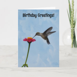 Cartes d'anniversaire pour colibris et fleurs