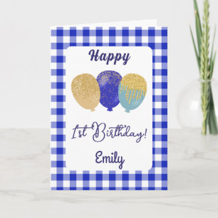 Cartes d'anniversaire pour enfants avec ballons à