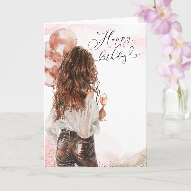 Cartes d'anniversaire pour femmes modernes (Orchidée)
