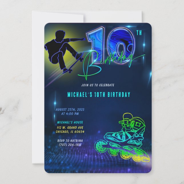 Cartes d'anniversaire pour garçons de 10 ans (Devant)