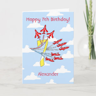 Cartes d'anniversaire pour les 7 ans (ciel bleu) a