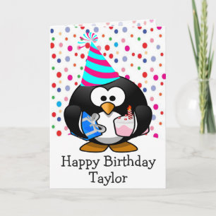 Cartes d'anniversaire pour les enfants Pingouins