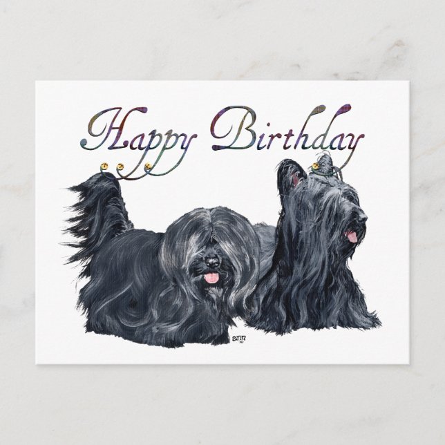 Cartes d'anniversaire pour Terrier Skye (Devant)