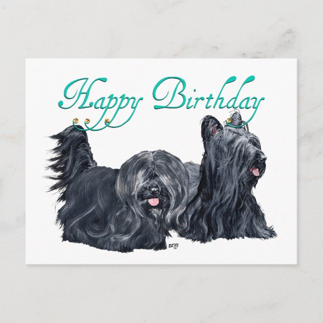 Cartes d'anniversaire pour Terrier Skye (Devant)