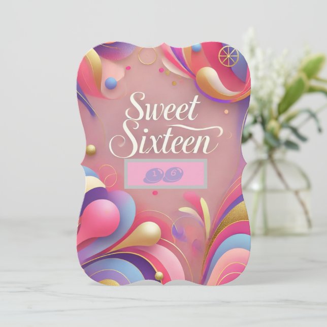 Cartes d'anniversaire pour un Sweet Sixteen (Debout devant)