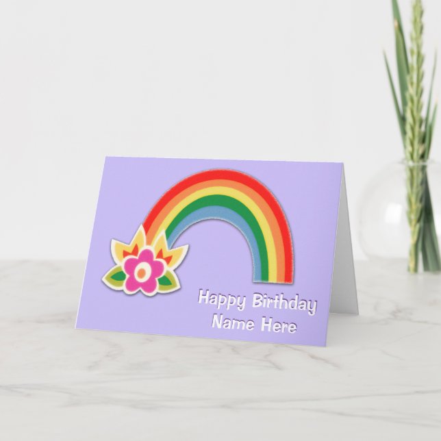 Cartes d'anniversaire Rainbow personnalisées pour  (Devant)
