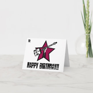 Cartes d'anniversaire "RockStar"