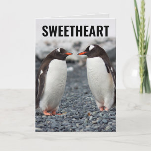 CARTES D'ANNIVERSAIRE ROMANTIQUE PENGUIN
