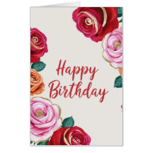 Cartes d'anniversaire rose