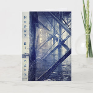Cartes d'anniversaire Rustic Blue du Maine Harbour