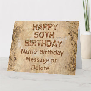 Cartes d'anniversaire rustiques personnalisées pou