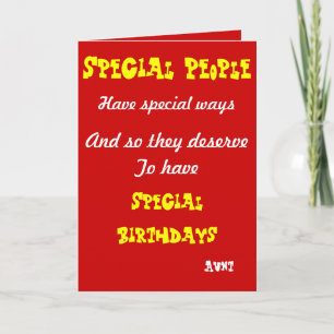 Cartes d'anniversaire spéciales pour les personnes