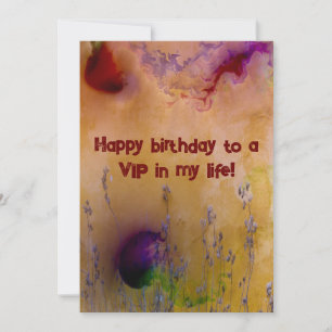 Cartes d'anniversaire VIP art abstrait VIP