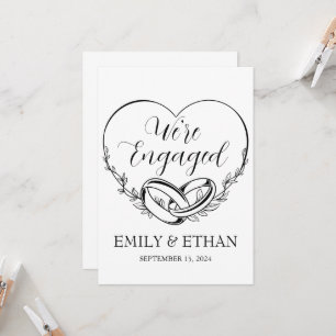 Cartes d'annonce de fiançailles Nous sommes fiancé