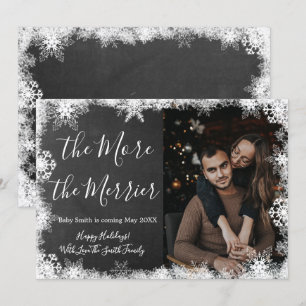 Cartes d'annonce de grossesse pour Noël avec photo