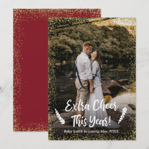 Cartes d'annonce de grossesse pour Noël avec photo