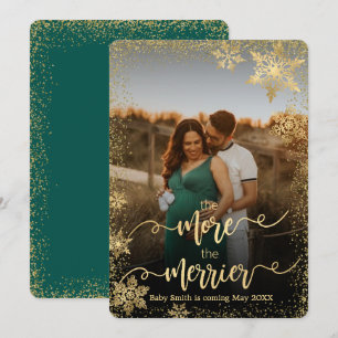 Cartes d'annonce de grossesse pour Noël avec photo