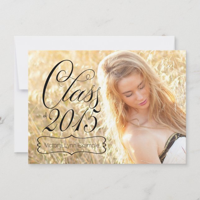 Cartes d'annonce de la remise de diplômes des fill (Devant)