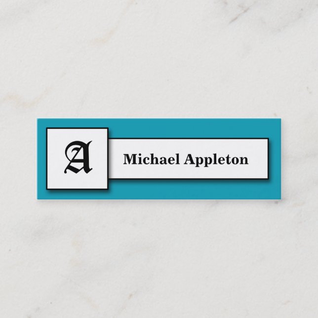 Cartes d'appel bleu Monogram carré (Devant)