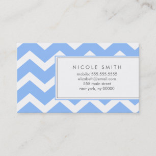 Cartes d'appel Motif Blue Zig Zag Chevron