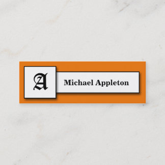 Cartes d'appel orange Monogram carré