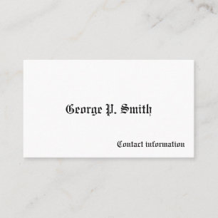 Cartes d'appel victoriennes pour hommes