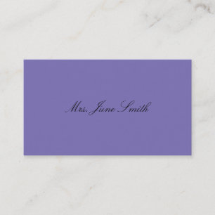 Cartes d'appel victoriennes simples violettes