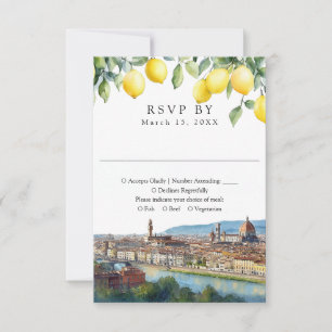 Cartes d'aquarelle de citrons Florence Toscane Ita