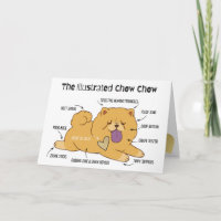 Cartes d'art Chow illustrées