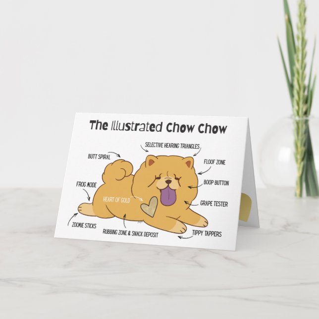 Cartes d'art Chow illustrées (Devant)
