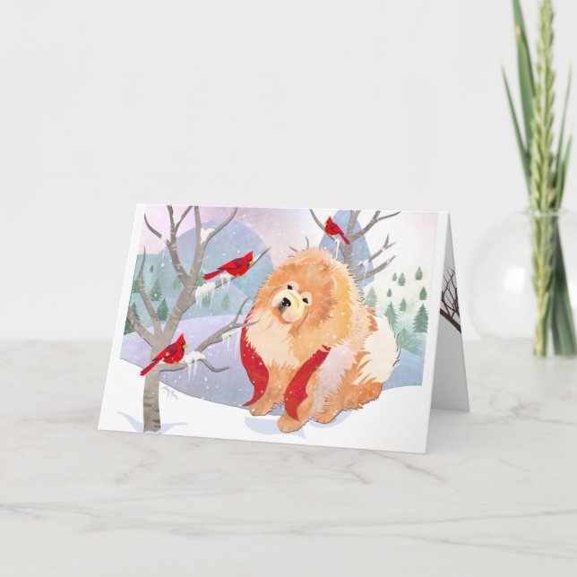 Cartes d'art Chow rugueuses COMFORT & JOY (Devant)